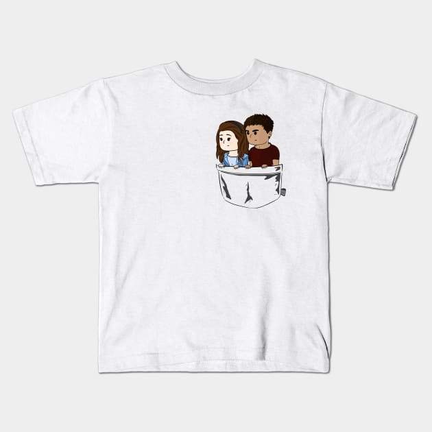 Bella & Jacob Kids T-Shirt by SleepyInPsych